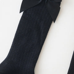 Girls Bow Knit Socks for Autumn & Winter