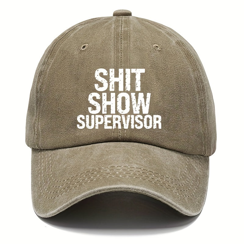 Vintage Distressed Baseball Cap Funny Letter Print Unisex Outdoor Accessory