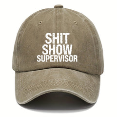 Vintage Distressed Baseball Cap Funny Letter Print Unisex Outdoor Accessory