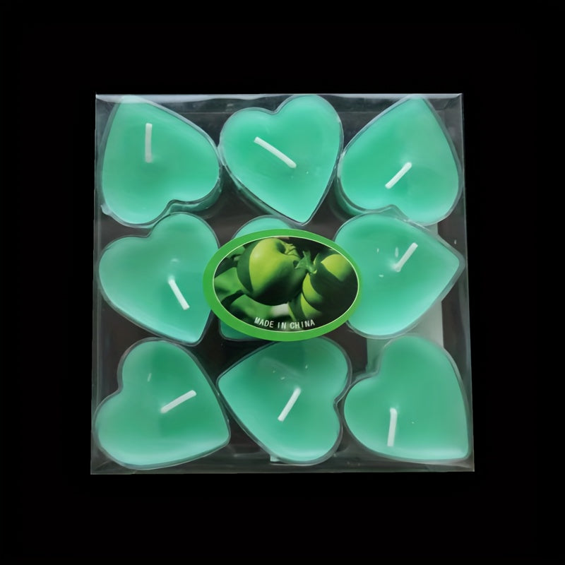 9pcs Romantic Heart Candles Proposal Confession Decor
