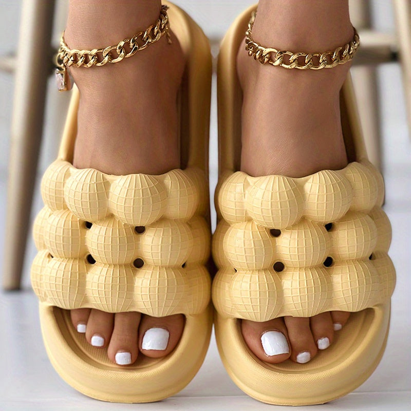 Women's Bubble Pillow Slides Soft Open Toe Non Slip Slipper