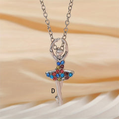 Dancing Girl Princess Pendant Necklace for Girls