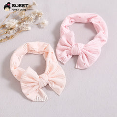 Girls Dressy Bow Headband Set 3pcs Soft Elastic Hair Accessories