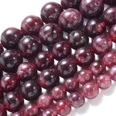 Red Garnet Stone Beads Round Spacer Bead for DIY Jewelry 6 8 10mm