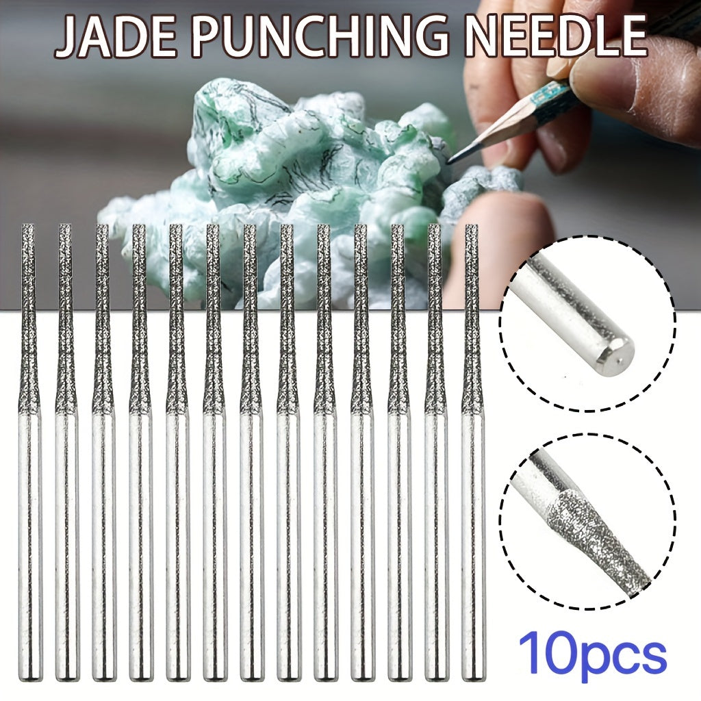 10pcs 1 2mm Diamond Drill Bit for Gemstones Jewelry Engraving Hole Tool