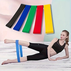 5pcs Yoga Elastic Resistance Band TPE Fitness Stretching Rope Hip Lifting