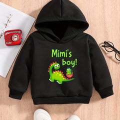 Baby Boys Cartoon Hoodie MINI BOY Pullover