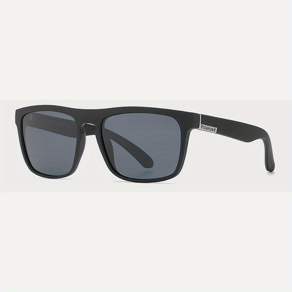 Men's Polarized Square Sunglasses Patterned Temple UV Protection