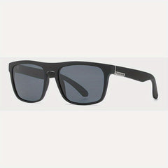 Men's Polarized Square Sunglasses Patterned Temple UV Protection