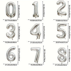 2pcs 81 28 Cm Number Foil Balloons Birthday Party Decor Supplies