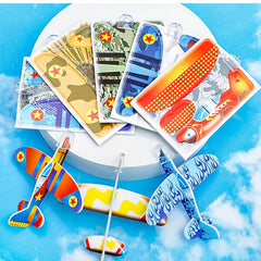 Mini Cartoon Hand Thrown Airplane Model Aircraft Puzzle DIY Toy Gift