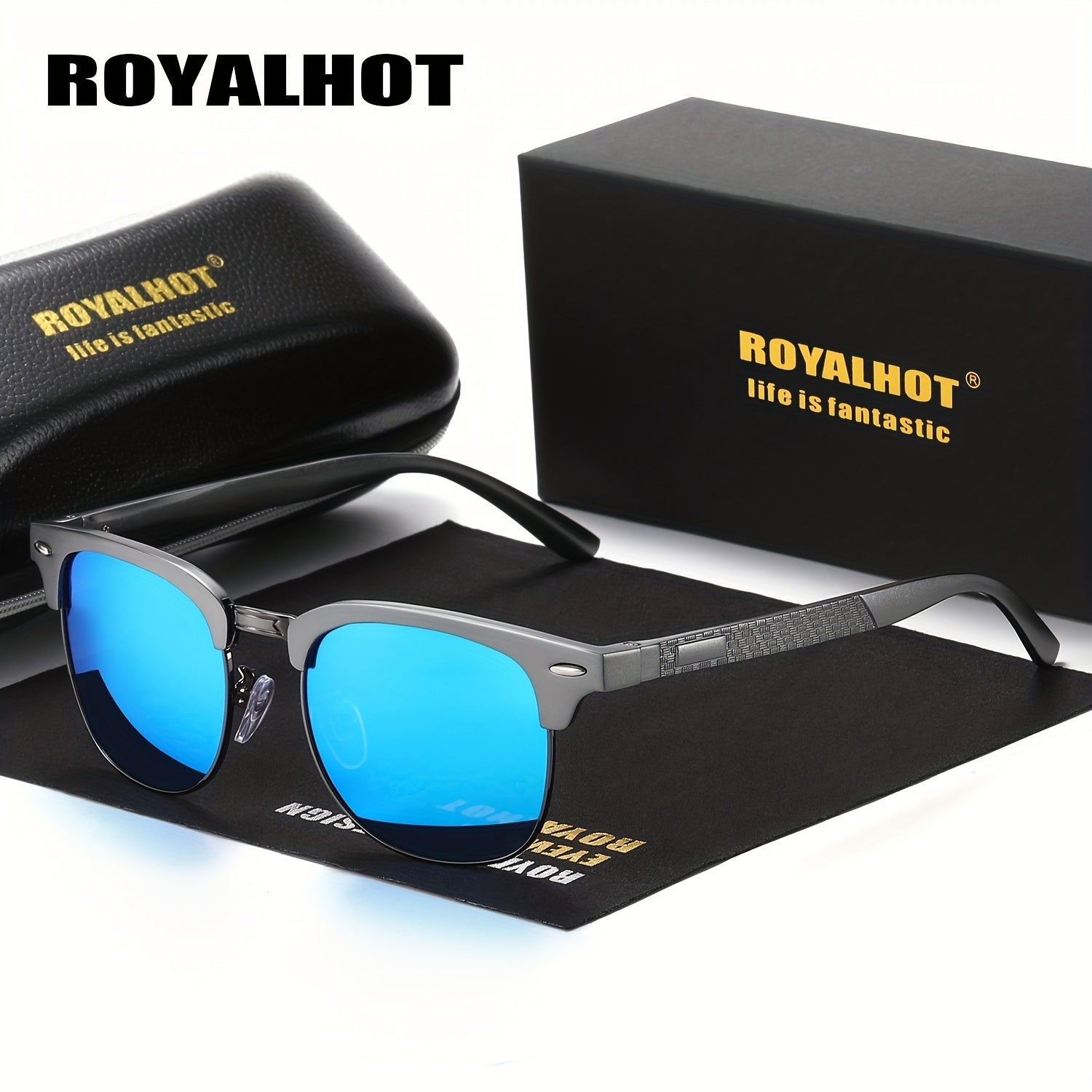 RoyalHot Aluminum Sunglasses Retro Polarized Men Women Driving