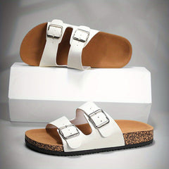 Men's Buckle Slide Sandals Non Slip Casual Open Toe Outdoor Beach Shoes