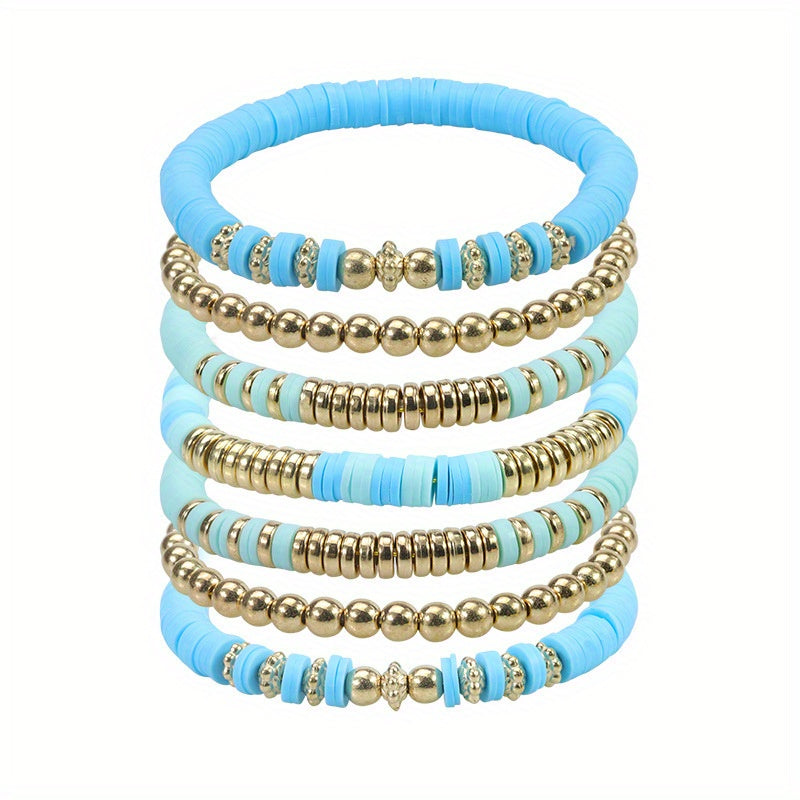 Colorful Soft Pottery Bracelet Set