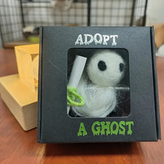Wool Needle Felting Kit Ghost for DIY Art Craft Pendant Halloween Deco