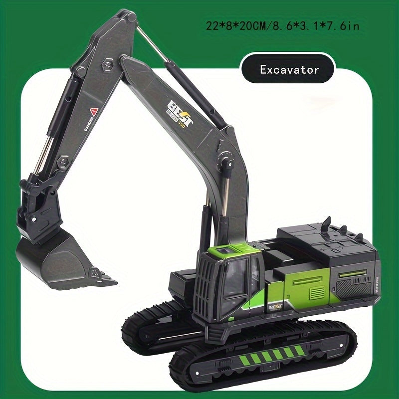 Alloy Engineering Truck Excavator Model Crane Stirring Truck Inertial Toy Car