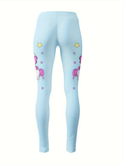 Unicorn Graphic Leggings Girls Thick Leggings For Spring Fall Winter