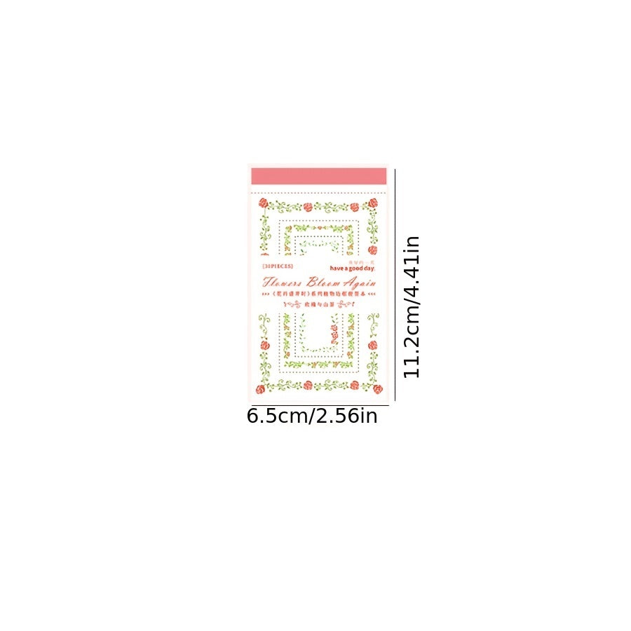 Rejuvenate Series Sticky Notes Flowers 30 Sheets Pack