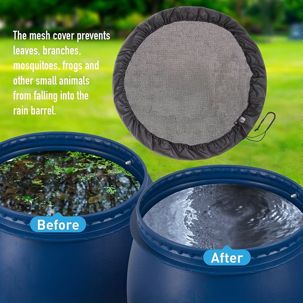 Rain Bucket Net Cover for Outdoor Garden Water Tank Protection