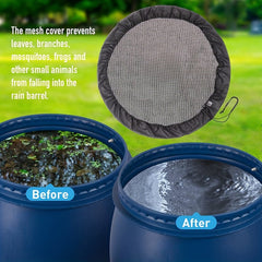 Rain Bucket Net Cover for Outdoor Garden Water Tank Protection