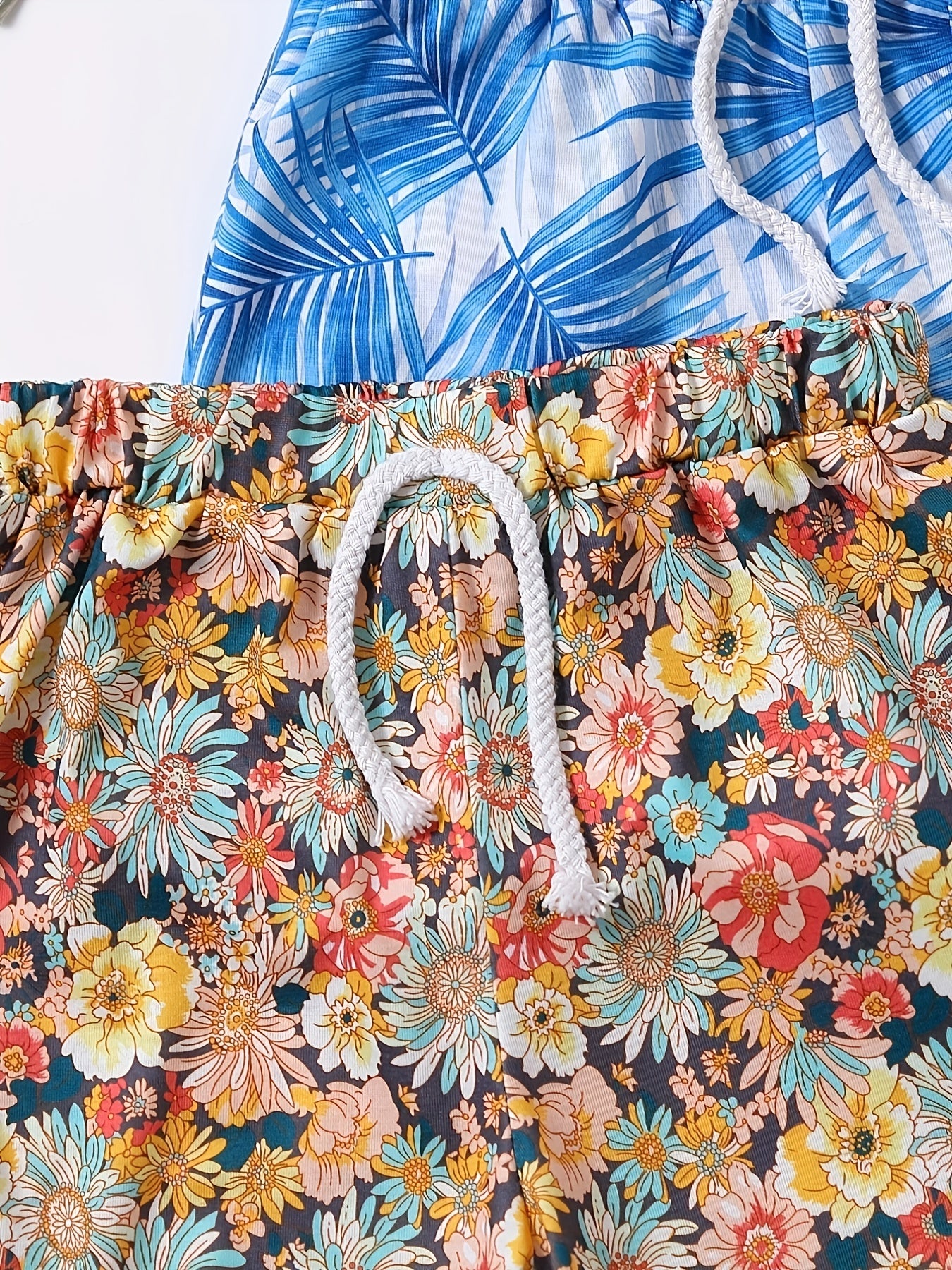 Girls' Hawaiian Style Beach Shorts Set