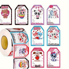 250 Heart Stickers Roll Gift Series Adhesive Labels