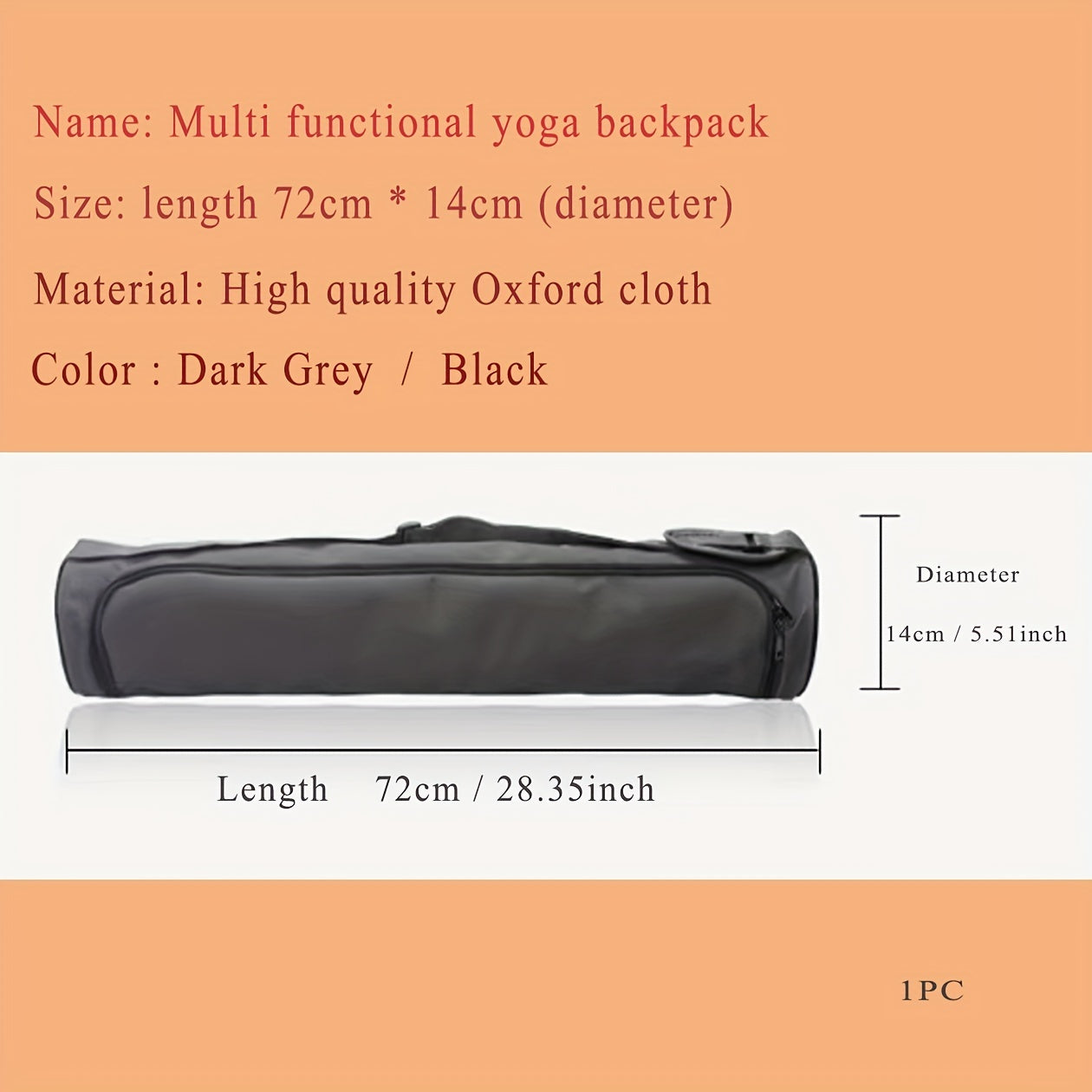 Yoga Mat Storage Bag Large Capacity Backpack