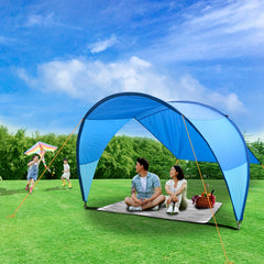 Large Beach Tent 4-6 Adults UV Protection Sun Shelter Camping Picnics Outdoor