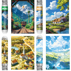 Mini Test Tube Puzzle 600pcs 4 Pack Set Natural Scenery Painting