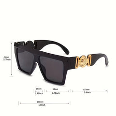 Flat Top Square Sunglasses UV400 Sun Shades for Summer Beach Travel