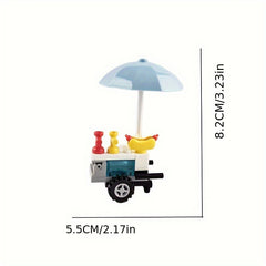 Street Food Scene Miniature Model for Diorama Display