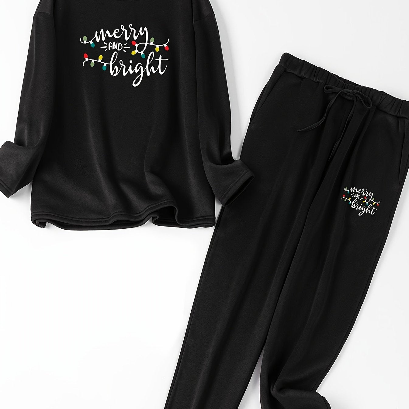 Christmas Lounge Set Fleece Top