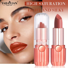 12-Color Long-Lasting Nude Matte Lipstick Set in Classic Red and Brown Shades