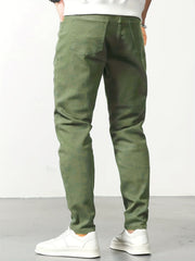 Mens Straight Leg Jeans Street Style Denim Pants