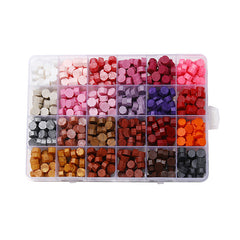24 Grid 600pc Wax Sealing Beads Kits for Wax Seals Wax Pellets