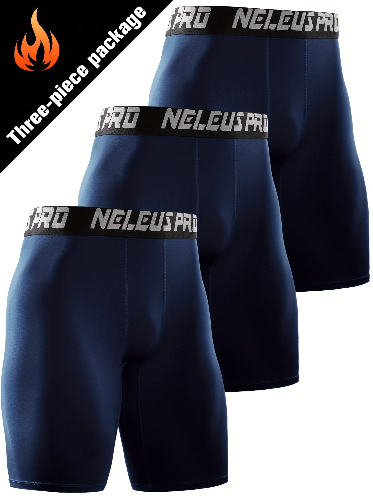 Men's Solid Compression Shorts Quick Dry Base Layer Sportswear