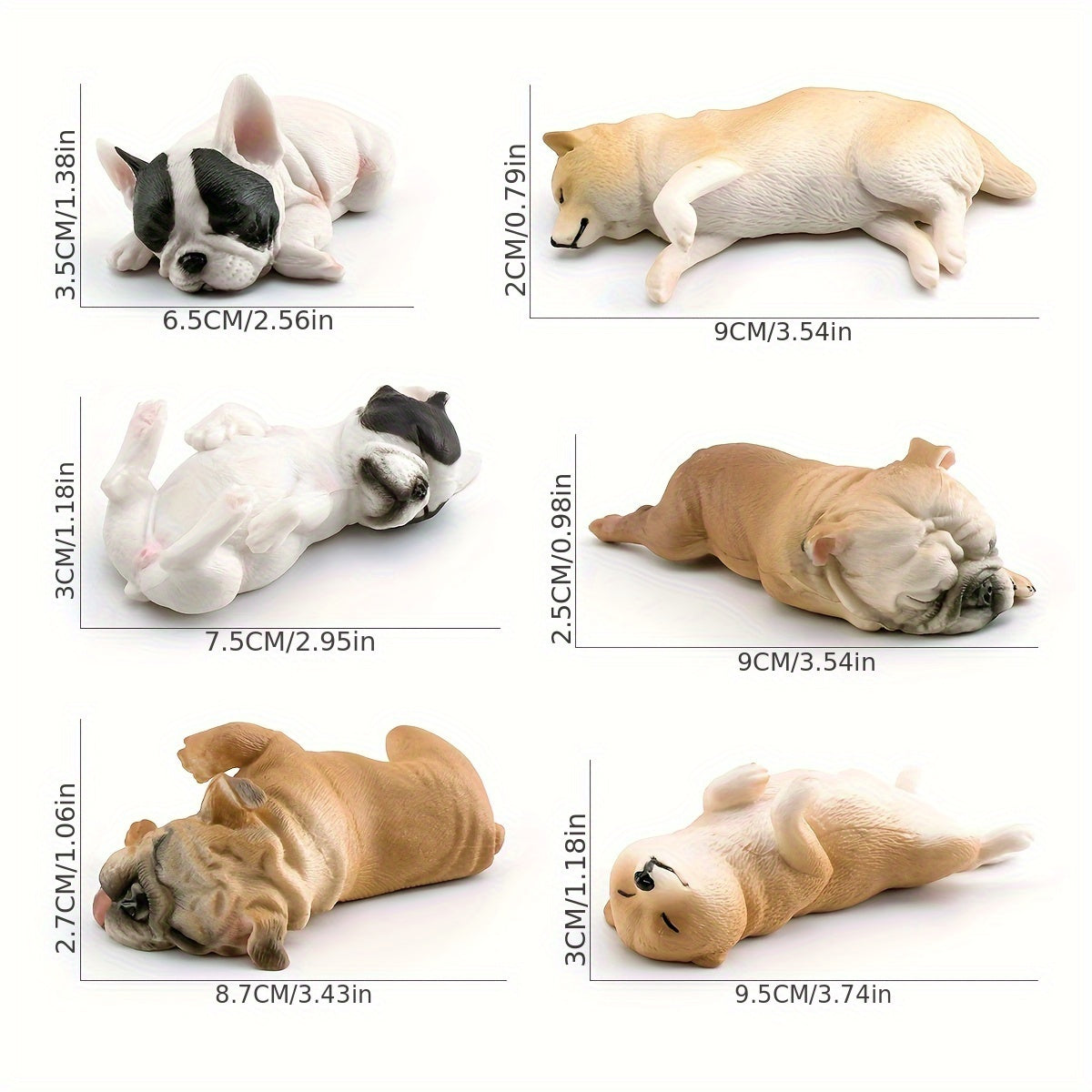 French Bulldog Shih Tzu Dog Model Toy Decorative Ornament