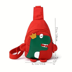 Kid's Dino Chest Bag Nylon Travel Crossbody Waist Bag