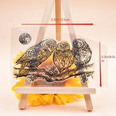Owls Pattern Clear Silicone Stamp for Crafts