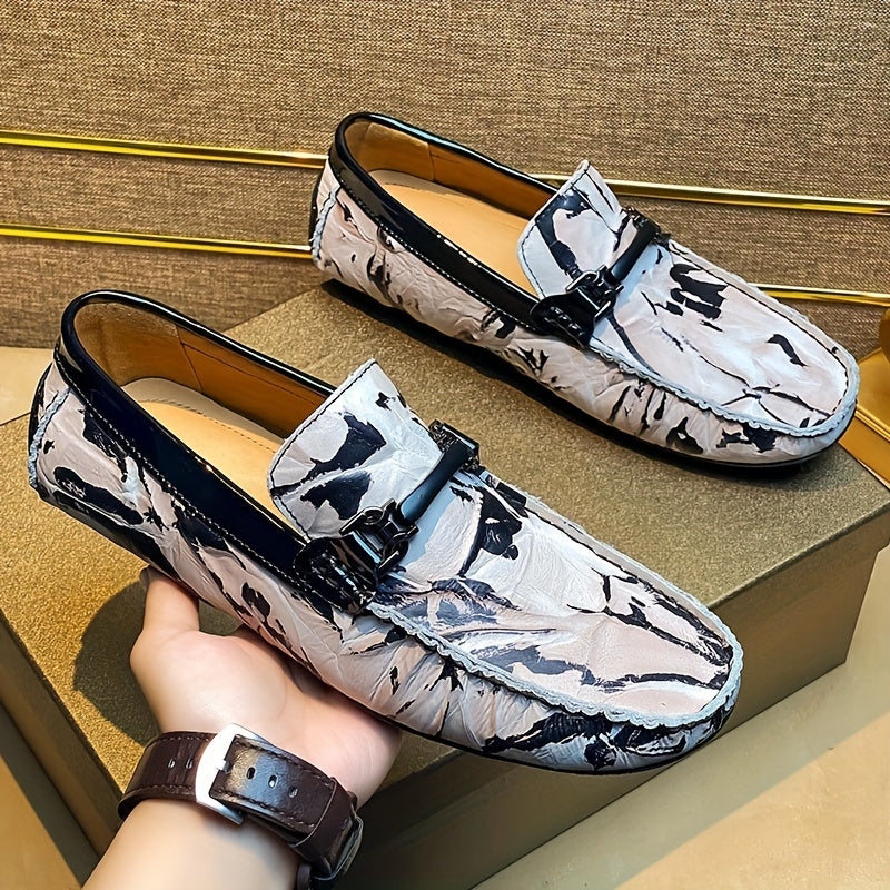 Men's Camo Loafers PU Shoes Soft Sole