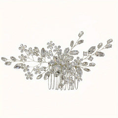 Crystal Faux Pearl Beads Hair Comb Head Jewelry Hair Accessories
