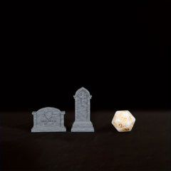 3DMAGIC 6 Gravestone Miniatures for RPGs ABS Terrain Pieces for TTRPGs
