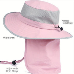 Teen Casual Sun Hat with Wide Brim and Neck Flap