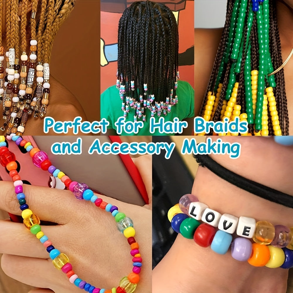 1100Pcs Assorted Pony Beads DIY Jewelry Making Kit