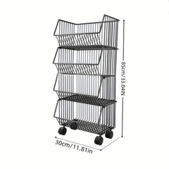 3 4 5 Layers Household Kitchen Storage Trolley