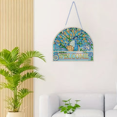 Peacock Pattern Diamond Painting Pendant for Beginner Kit