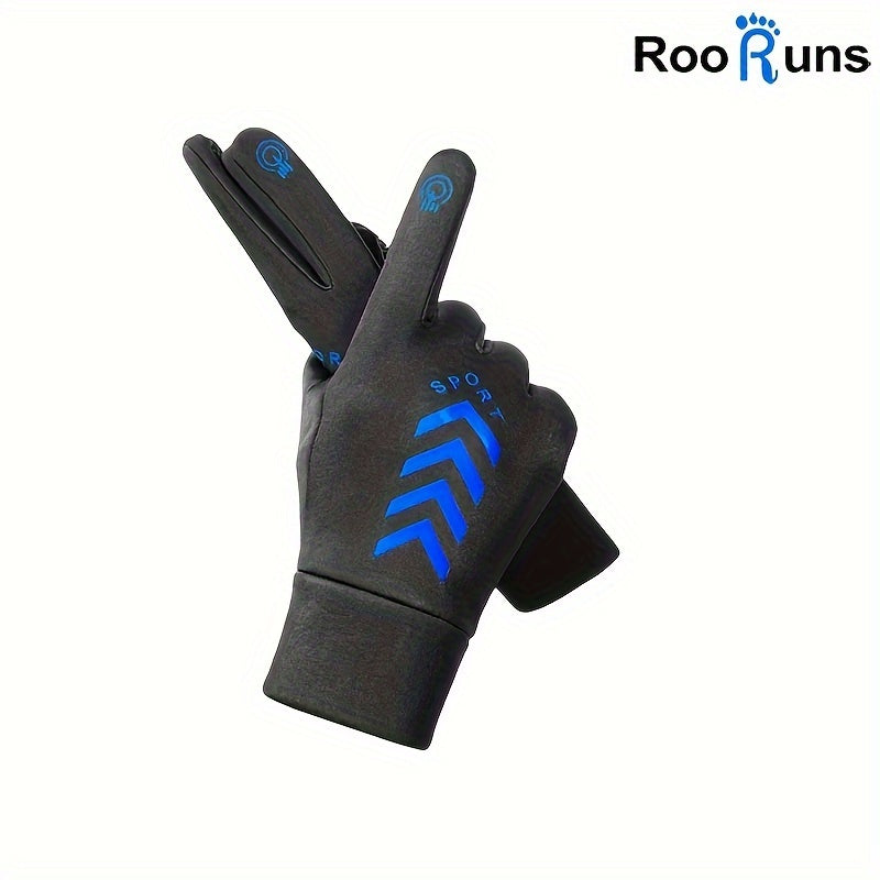 Waterproof Fleece-lined Winter Cycling Gloves Touch Screen Outdoor Men's