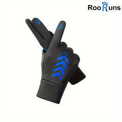 Waterproof Fleece-lined Winter Cycling Gloves Touch Screen Outdoor Men's