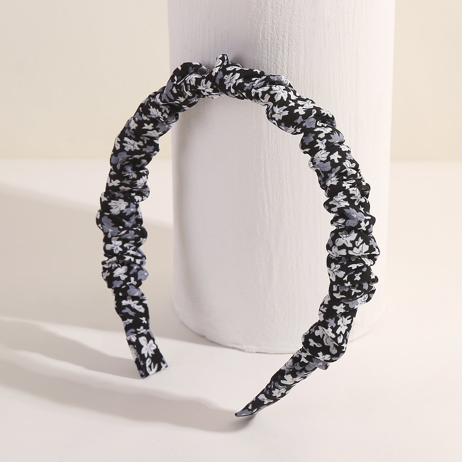 Floral Print Ruched Headband Set