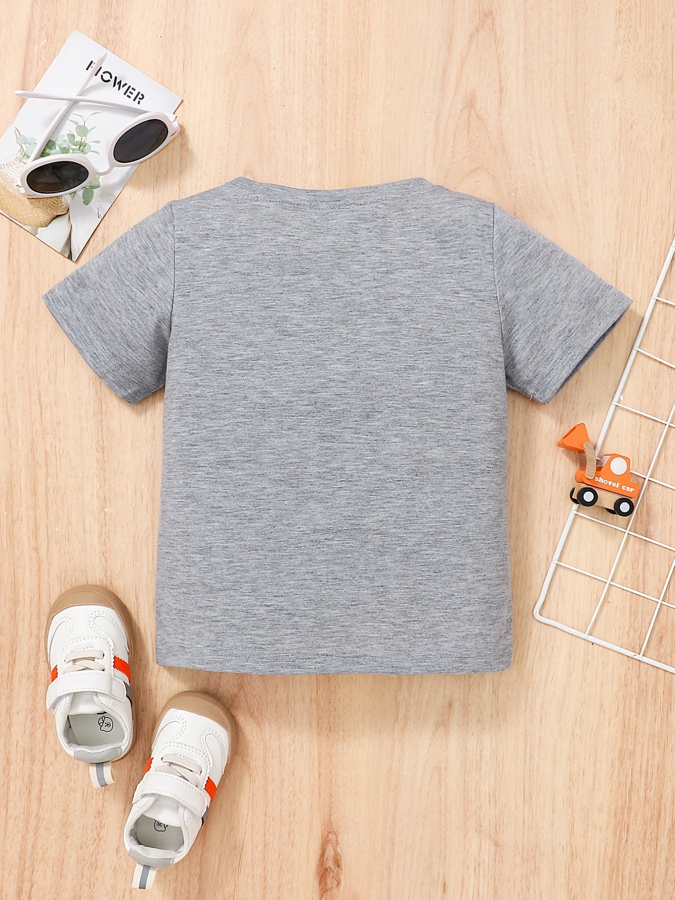 Cute Toddler T-Shirt Letter Print Round Neck Short Sleeve Tee